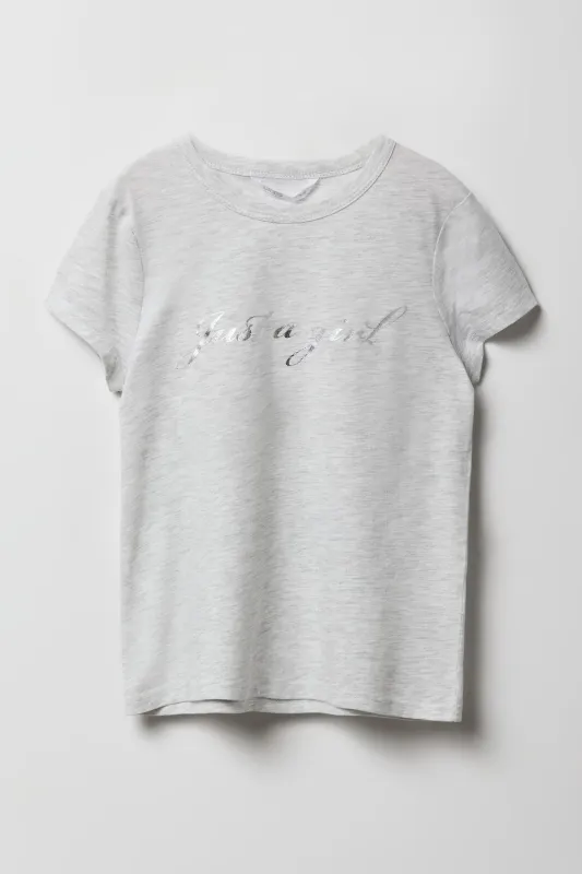T-shirt à imprimé Just A Girl pour filles sold by Urban Planet
