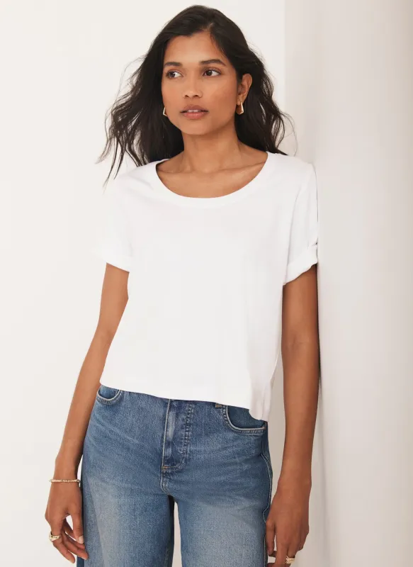 White Scoop Neck T Shirt sold by Mint Velvet