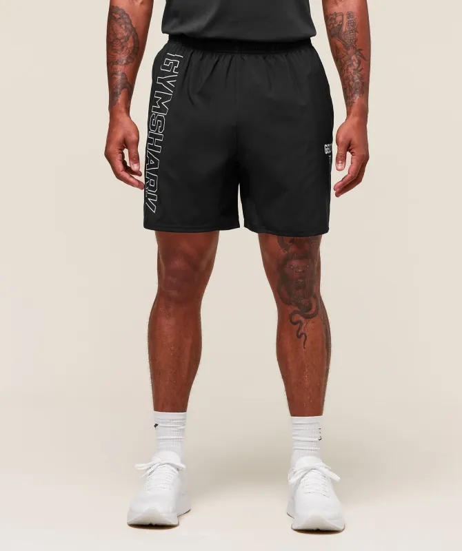 Gymshark Hybrid Athlete 7" Shorts - Black sold by Gymshark