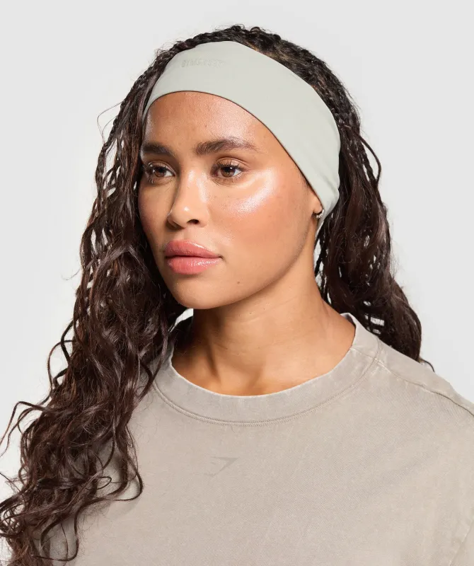 Gymshark Straight Headband - Stone Grey sold by Gymshark