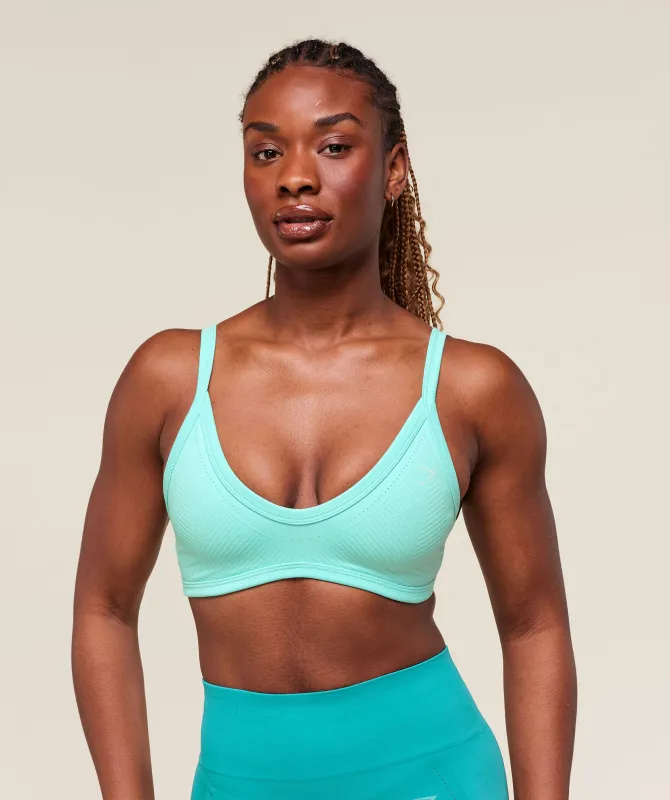 Gymshark Energised Seamless Sports Bra - Pop Turquoise sold by Gymshark