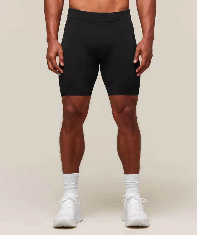Gymshark everywear Warp Knit Half Tight - Black sold by Gymshark