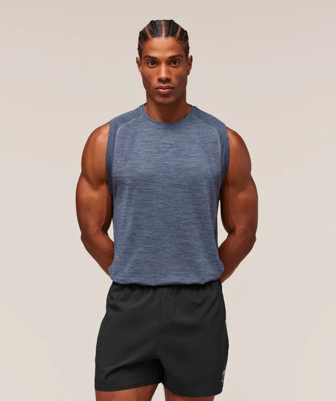 Gymshark Versatile Seamless Tank - Iron Blue/Navy sold by Gymshark