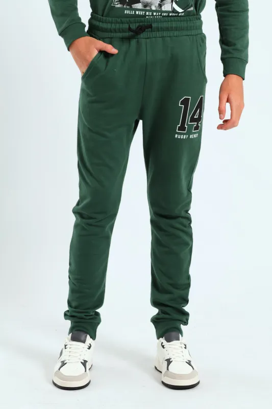 Boys Print Jogger - Green sold by Edgars
