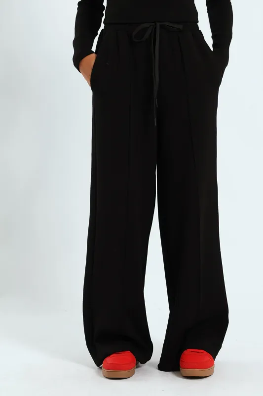 Soft Touch Wide Leg Pants Set - Black sold by Edgars