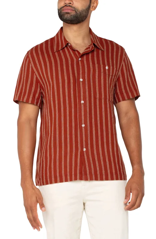 BUTTON UP SHORT SLEEVE SHIRT sold by Liverpool Jeans Company