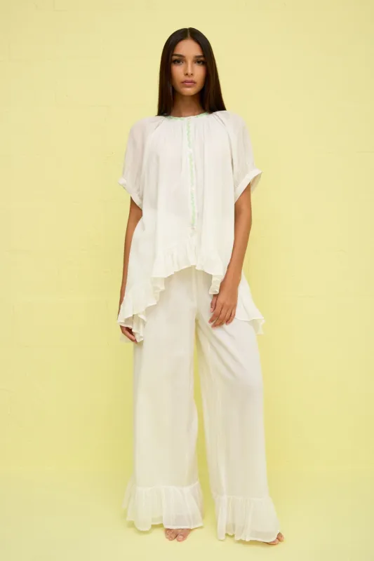 Wide Leg Peplum Pant sold by Pitusa