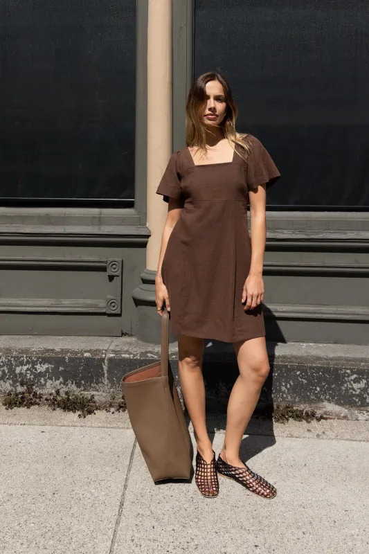 LINEN BLEND MINI DRESS sold by OAK AND FORT