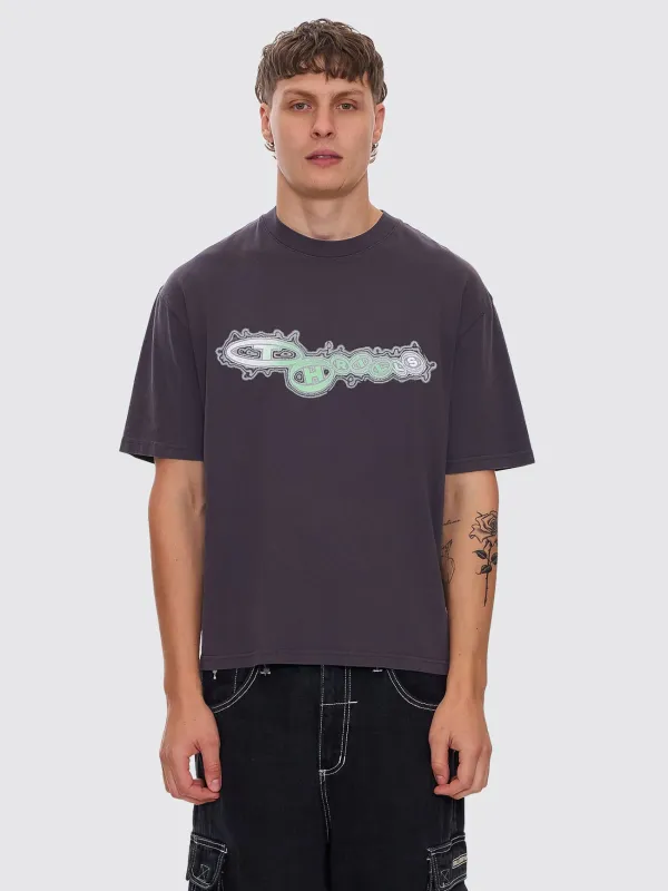 Nocturnal Box Fit Cropped Tee - Dark Charcoal sold by Thrills