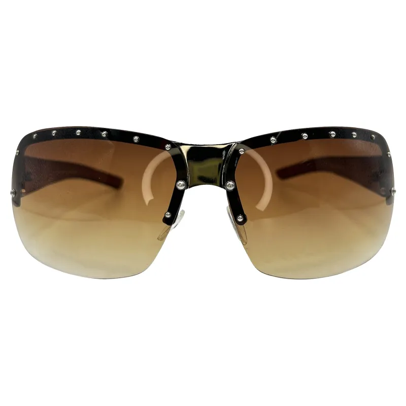STARDOM Y2K Rimless Shield Sunglasses sold by Giant Vintage
