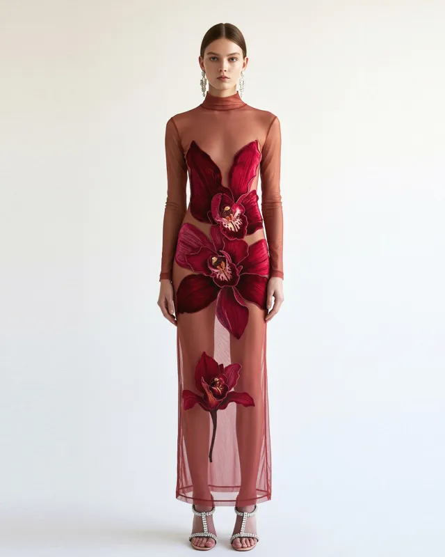 Floral Printed Dress - Red sold by JW PEI