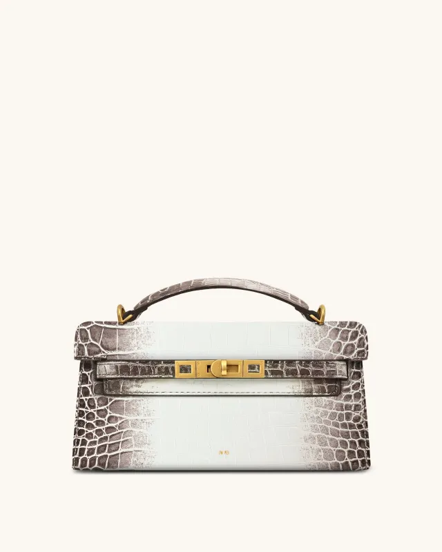 Noor Top Handle Bag - White Croc sold by JW PEI