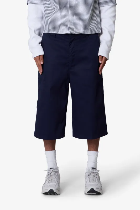 Ultra Baggy Work Shorts - Dark Navy sold by MNML