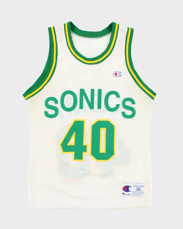 Vintage Champion Seattle Sonic NBA Basketball Jersey - M sold by Rokit