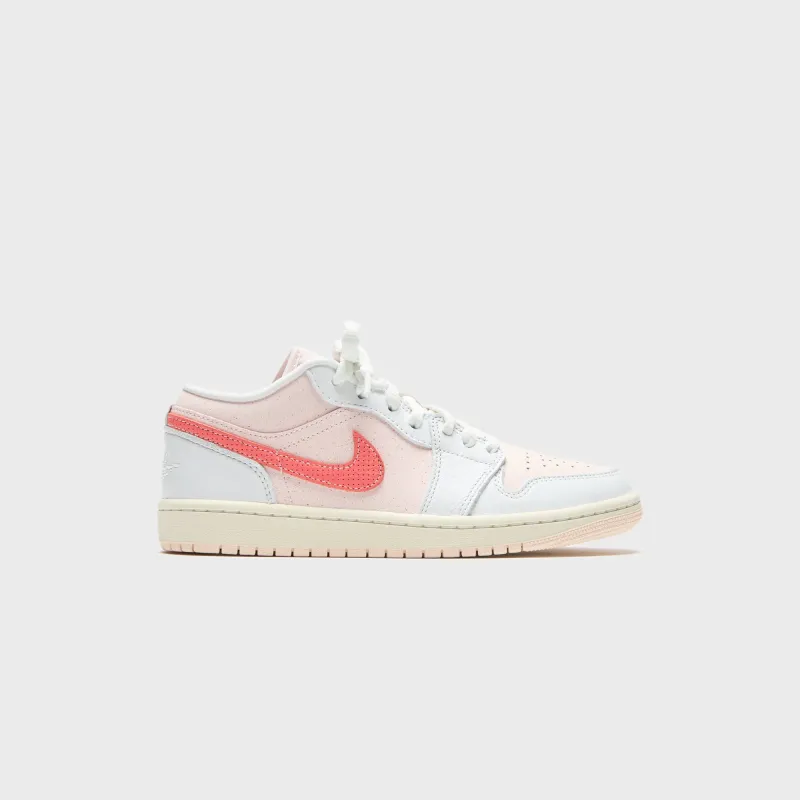 Nike WMNS Air Jordan 1 Low SE - Summit White / Light Soft Pink / Sail / Magic Ember sold by Kith