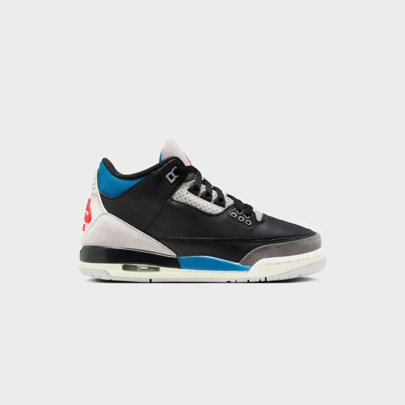 Jordan GS Air Jordan 3 Retro OG - Black / Chile Red / Neutral Grey / Military Blue / Coconut Milk sold by Kith