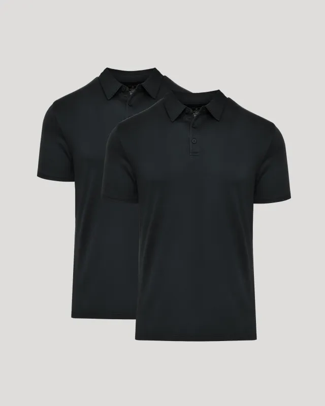 Black Pima Polo 2-Pack sold by True Classic