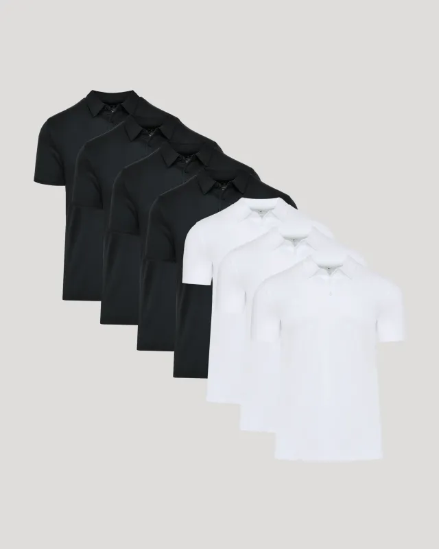Black & White Pima Polo 7-Pack sold by True Classic