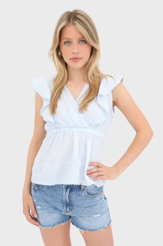 "Blooming" blouse blue sold by Meet Me There