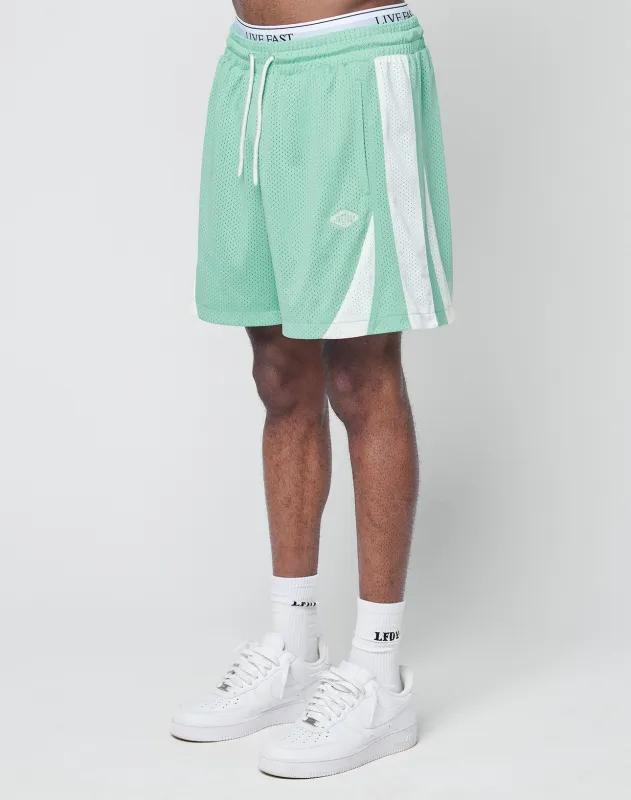Striped Mesh Shorts sold by Live Fast Die Young