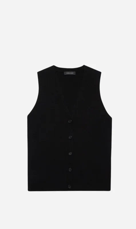 Anine Bing | Lawrence Vest - Black sold by Sister & Co