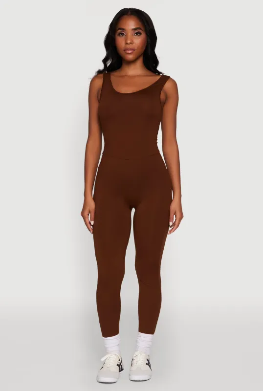 Trendy Sleeveless Crew Neck Skinny Leg Jumpsuit sold by Rainbow