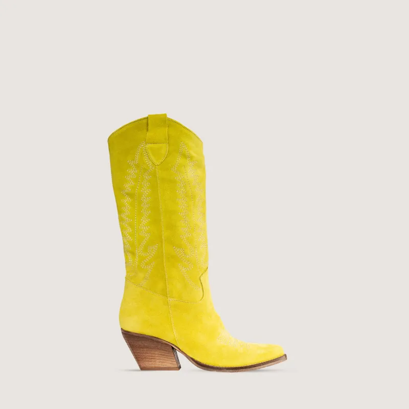 Dallas Midi Bergamot Texan Boots sold by Kali Shoes