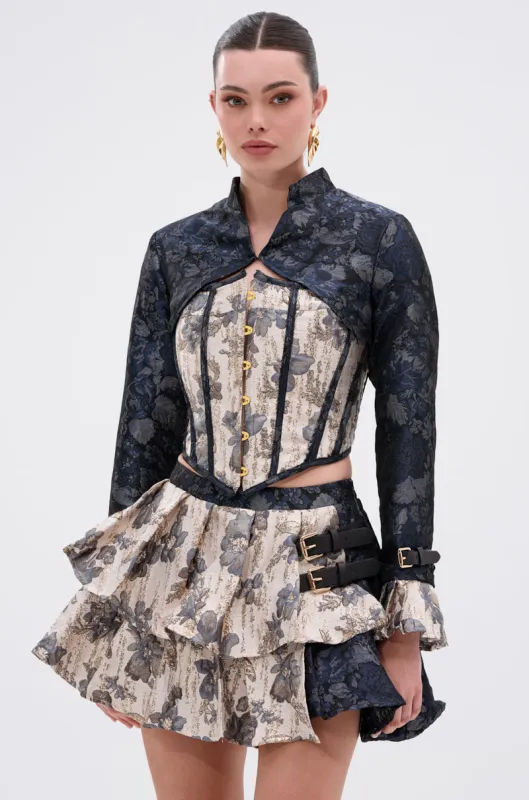 WON'T STOP MOVING BROCADE MINI BLAZER sold by AKIRA