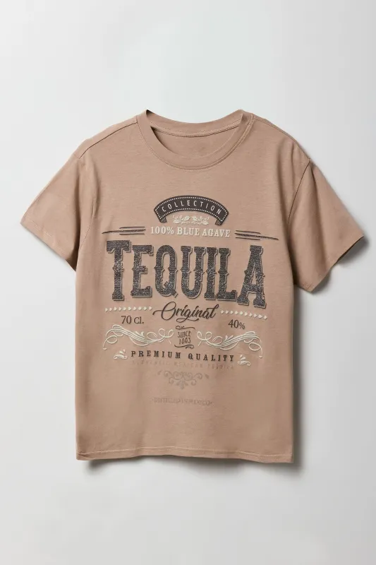 T-shirt de coupe garçonne à imprimé Tequila sold by Urban Planet