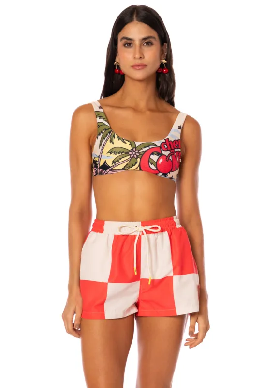Maaji Check It Out Sand  Unisex Shorts sold by Maaji