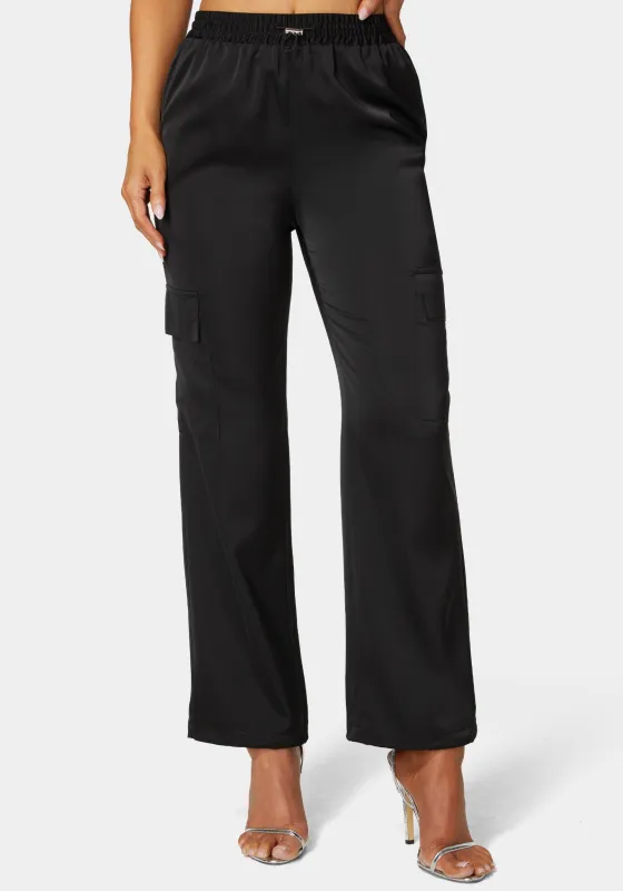 Luxe Satin Cargo Jogger sold by Bebe