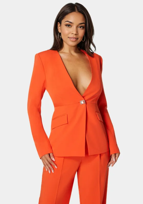 Tailored Mixed Media Blazer sold by Bebe