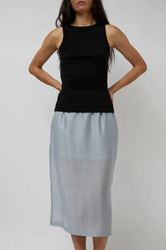 Amomento Silky Midi Skirt in Blue sold by No. 6