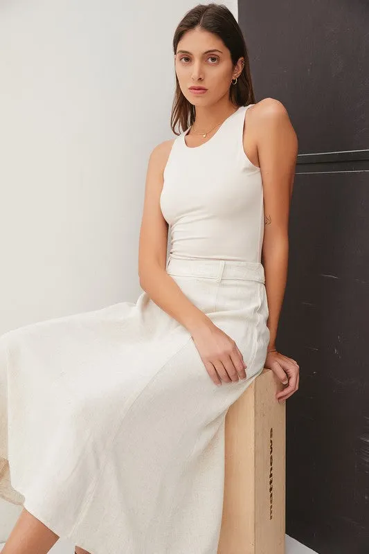 Flowy Midi Skirt With Belt Loops sold by U-NI-TY