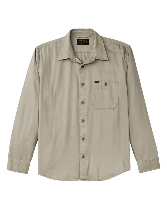 Shipwright Fine Twill Shirt - Gray Khaki sold by Filson