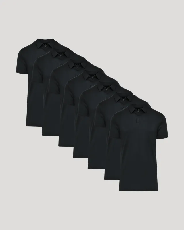Black Tall Pima Polo 7-Pack sold by True Classic