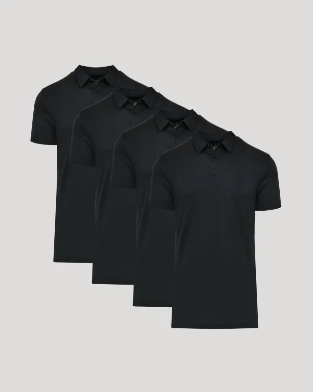 Black Tall Pima Polo 4-Pack sold by True Classic