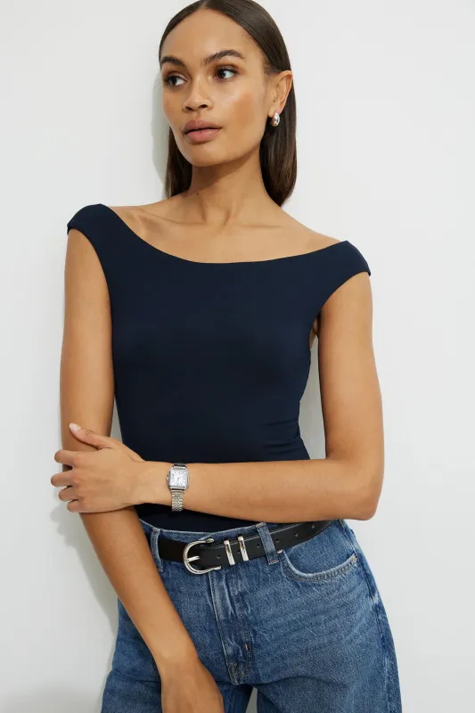 Off Shoulder Jersey Bodysuit sold by Dynamite