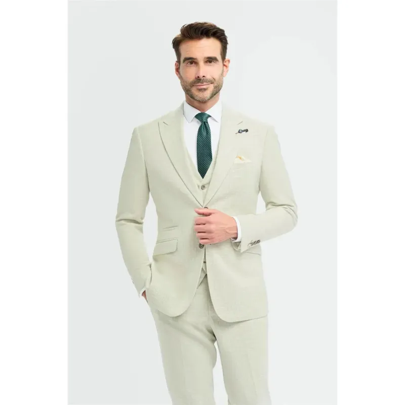 Tropez - Men's Sage Green Tailored Fit Blazer sold by Tru Clothing