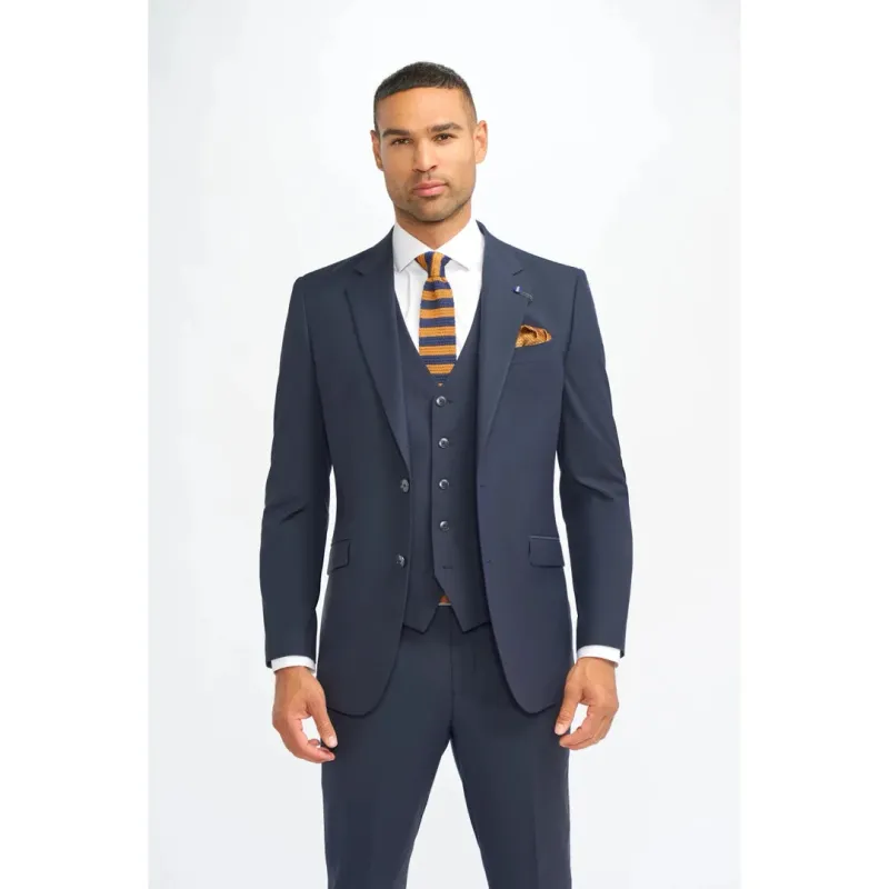 Malibu - Men's Navy Tailored Fit Blazer sold by Tru Clothing