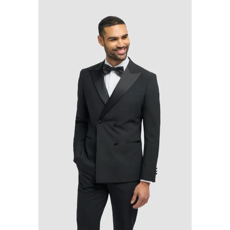 Aspen - Men's Black 2 Piece Double Breasted Tuxedo Suit sold by Tru Clothing