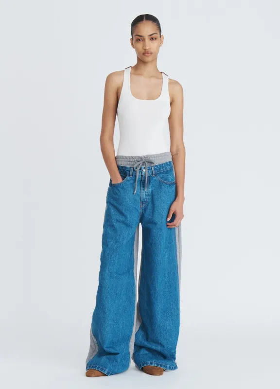 Denim Combo Sweatpants sold by Monse