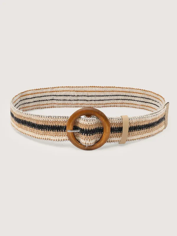 Round Buckle Elastic Waist Belt sold by Bloomchic