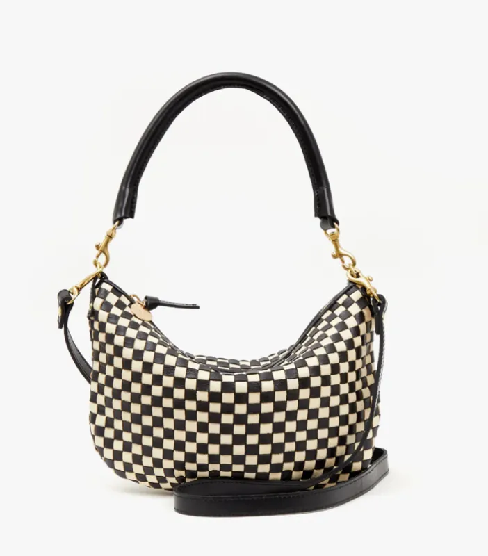 Clare V. Petit Moyen Woven Checkered sold by Ascot + Hart