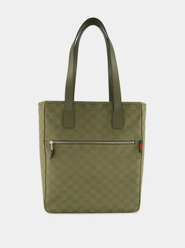 Forest Green GG Canvas Tote Bag sold by Fashion Clinic