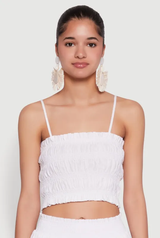 Chic Sleeveless Cami with Square Neck and Cropped Hem sold by Rainbow