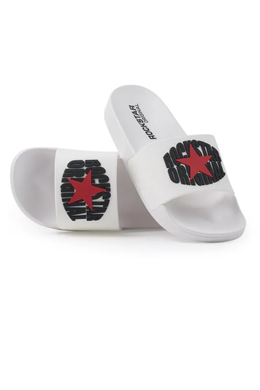 Toya White Slides sold by Rockstar Original