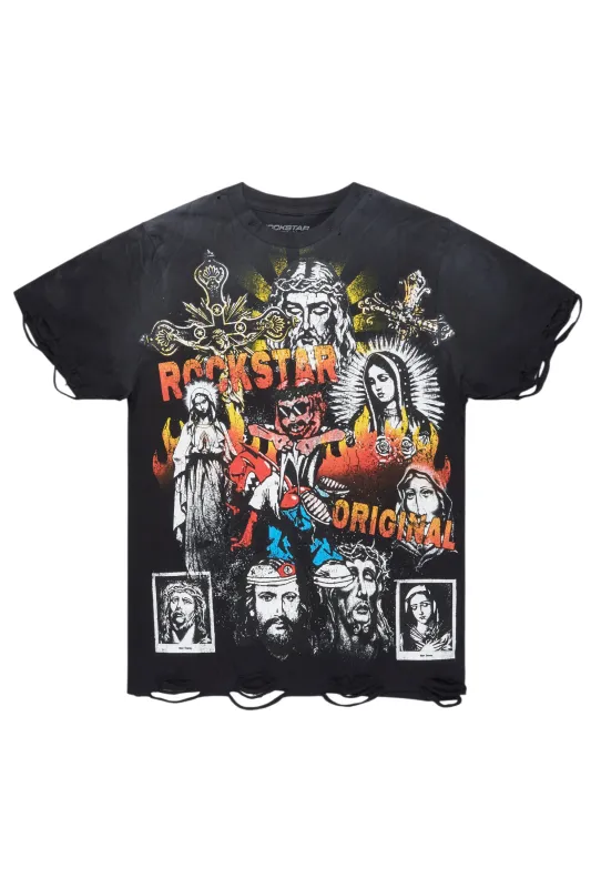 Axion Black Graphic T-Shirt sold by Rockstar Original