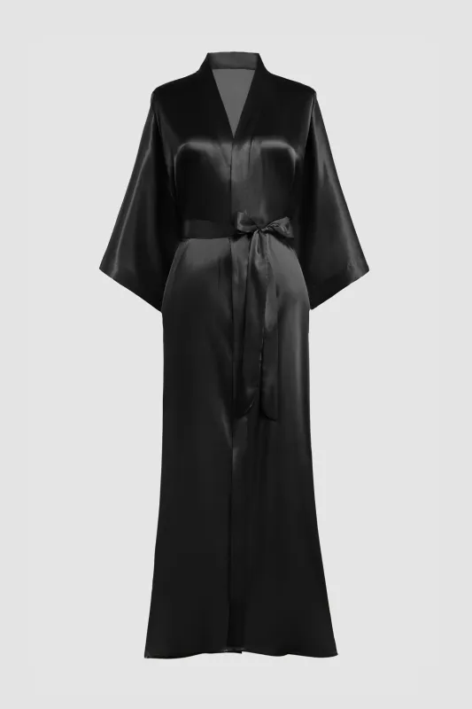 Glamour Satin Lounge Robe sold by BABEYOND
