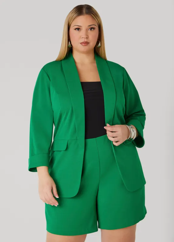 Open Front Cuffed Blazer sold by Ashley Stewart